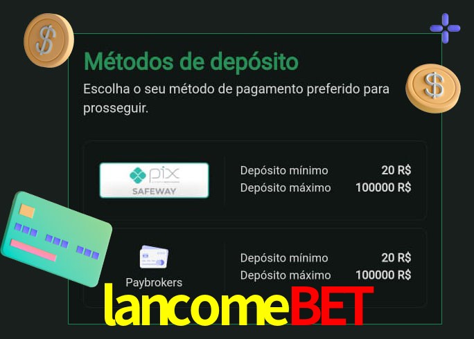 O cassino lancomebet oferece uma grande variedade de métodos de pagamento